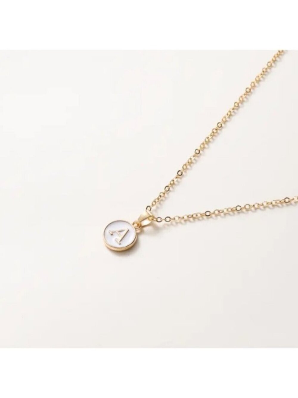New! Gold Monogram Initial Letter Necklace NWOT
